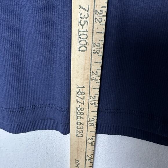 Reba Navy Rhinestone Studded Ribbed Stretch Western Cowgirl Glam Shirt XL NWT - Picture 9 of 10